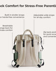 best baby backpack diaper bag celadon